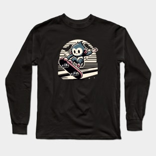 Skater Monkey Skateboard Jump Long Sleeve T-Shirt